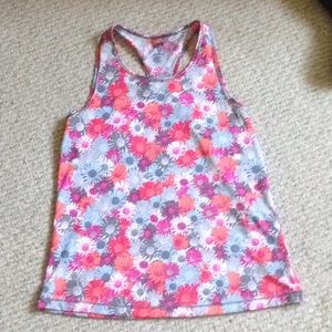 Floral exercise tank top